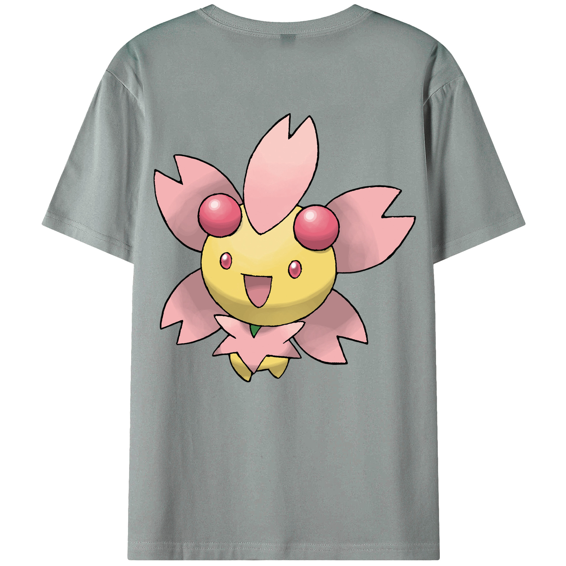 （画像用） ポケットモンスター Pokémon 綿100％ メンズ半袖Tシャツ（バックプリント） 通気性